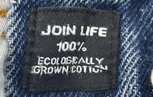 Load image into Gallery viewer, Zara Womens Blue Denim Cotton Join Life 5-Pocket Design Raw Hem Straight Jeans 0