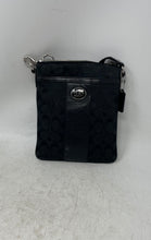 Load image into Gallery viewer, Coach Womens Black Signature Jacquard Adjustable Strap Swingpack Crossbody Bag