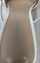 Load image into Gallery viewer, Marc Fisher Womens Lakey White Pointed Toe Block Mule Heels Size 9 M