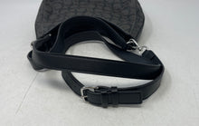 Load image into Gallery viewer, Guess Womens Black Signature Print Zipper Adjustable Strap Shoulder Purse