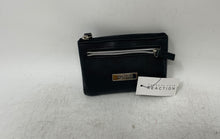 Load image into Gallery viewer, Kenneth Cole Reaction Womens Black Pebbled Leather Zip Top Coin Wallet With Box