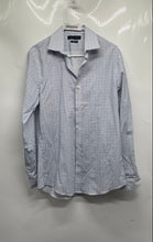 Load image into Gallery viewer, Tommy Hilfiger Mens White Printed Long Sleeve Collared Slim Fit Dress Shirt Sz M