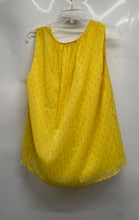 Load image into Gallery viewer, INC International Concepts Womens Yellow Swiss Dot Sleeveless Blouse Top Size L