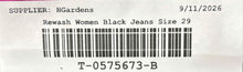 Load image into Gallery viewer, Rewash Womens Black Denim Dark Wash Pockets Straight Leg Jeans Size 29 With Tag