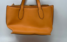 Load image into Gallery viewer, Nine West Womens Orange Leather Inner Pocket Tassel Double Handle Shoulder Bag
