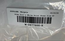 Load image into Gallery viewer, Nike Girls Air Jordan 1 Low White Printed Lace-Up Sneaker Shoes Size 6Y