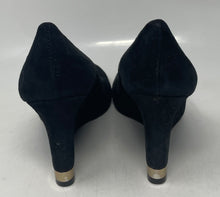 Load image into Gallery viewer, Authentic Tory Burch Womens Astoria Black Suede Wedge Pump Heels Size 9 M
