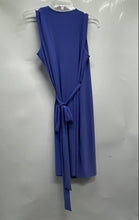 Load image into Gallery viewer, Anne Klein Womens Purple V-Neck Sleeveless Draped Side Tie Wrap Dress Size M
