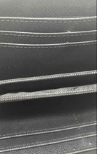 Load image into Gallery viewer, Michael Kors Womens Black Credit Card Slots Zip-Around Wallet