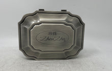 Load image into Gallery viewer, Zhen Zhu Silver-Tone Jewelry Storage Hinged Square Trinket Box Collectible
