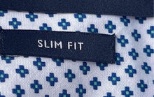 Load image into Gallery viewer, Tommy Hilfiger Mens White Printed Long Sleeve Collared Slim Fit Dress Shirt Sz M