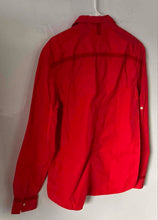 Load image into Gallery viewer, Armani Exchange Mens Red Cotton Long Sleeve Button-Up Shirt Size Medium