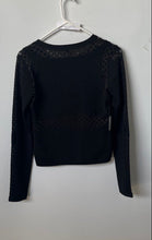Load image into Gallery viewer, Marciano Womens Black Geometric Lattice Panel Long Sleeve Full-Zip Jacket Size S