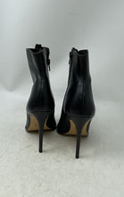 Load image into Gallery viewer, Aldo Womens Black Leather Peep Toe High Stiletto Heel Ankle Booties Size 8.5