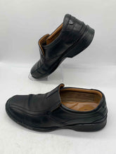 Load image into Gallery viewer, Clarks Mens 14885 Black Leather Round Toe Slip-On Loafer Shoes Size 12
