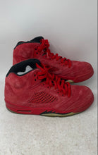 Load image into Gallery viewer, Nike Mens Air Jordan 5 Retro Red Suede Lace-Up Sneaker Shoes Size 7.5