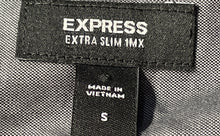 Load image into Gallery viewer, Express Mens Dark Gray Long Sleeve Collared Button-Up Shirt Size Small