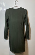 Load image into Gallery viewer, Zara Womens Green Long Sleeve Crew Neck Pullover Mini Dress Size Medium