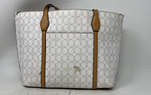 Load image into Gallery viewer, Nanette Lepore Womens White Beige Monogram Print Double Handle Tote Bag