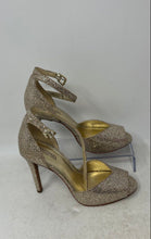 Load image into Gallery viewer, Michael Kors Womens Cambria Gold Stiletto Heel Ankle Strap Sandals Size 5 M