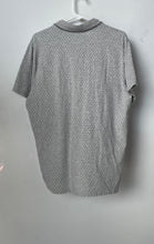 Load image into Gallery viewer, Express Mens Gray Micro Geometric Print Short Sleeve Collared Polo Shirt Size L