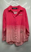 Load image into Gallery viewer, Karl Lagerfeld Womens Pink Ombre Long Sleeve Regular Fit Button-Up Shirt Size S