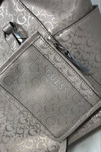 Load image into Gallery viewer, Guess Womens Rose Pink Monogram Print Faux Leather Large Tote Handbag With Tags