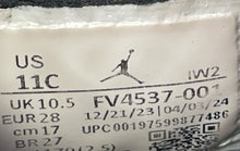 Load image into Gallery viewer, Nike Kids Jordan 4 Retro FV4537-001 Black White Sneaker Shoes Size 11C