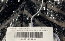 Load image into Gallery viewer, Express Womens Black Sleeveless Sequin Party Cocktail Mini Dress Sz 4 With Tags