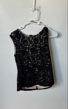 Load image into Gallery viewer, The Limited Womens Black Lace Overlay Sleeveless Round Neck Blouse Top Size XS