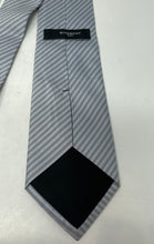Load image into Gallery viewer, Givenchy Mens Gray Striped Print Silk Adjustable Formal Pointed Tie