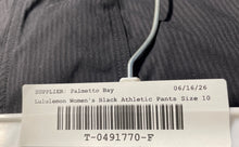 Load image into Gallery viewer, Lululemon Womens Black Pockets Drawstring Athletic Cropped Pants Size 10
