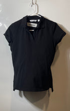 Load image into Gallery viewer, Calvin Klein Womens Black Short Sleeve Collared Pullover Polo Shirt Size Small