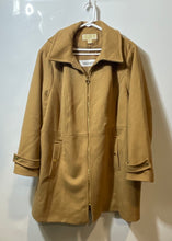 Load image into Gallery viewer, Michael Kors Womens Brown Long Sleeve Hooded Full-Zip Overcoat Size 2X