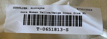 Load image into Gallery viewer, Zara Womens Yellow Beige Short Sleeve Mock Neck Pullover A-Line Dress Size XL