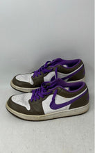 Load image into Gallery viewer, Nike Mens Air Jordan 1 Low 553558-215 White Brown Purple Sneakers Shoes Sz 10.5