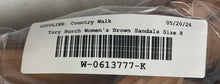 Load image into Gallery viewer, Authentic Tory Burch Womens Dillon Brown Leather Thong Sandals Size 8M Damaged
