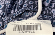 Load image into Gallery viewer, Banana Republic Womens Blue Silk Animal Print Flutter Sleeve Blouse Top Size 0