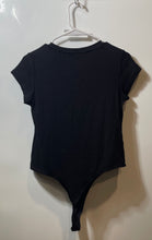 Load image into Gallery viewer, Calvin Klein Womens Black Short Sleeve Crew Neck One-Piece Bodysuit Size L