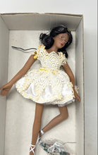 Load image into Gallery viewer, Dillard's Black Hair Trimmings Porcelain Ballerina Ballet Doll Ornament