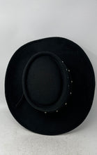 Load image into Gallery viewer, Western Express Unisex Black Wide Brim Gambler Cowboy Hat Size MEX 56 USA 7