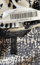 Load image into Gallery viewer, BCBGMAXAZRIA Womens Adele Black Beige Long Sleeve V-Neck Wrap Dress Size S