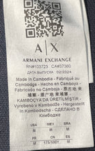 Load image into Gallery viewer, Armani Exchange Mens Blue Cotton Short Sleeve Collared Polo Shirt Size Medium