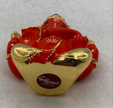 Load image into Gallery viewer, Satguru's Decorative Red Gold Accents Ganpati Bappa Idol Religious Statue