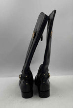 Load image into Gallery viewer, Authentic Tory Burch Womens Eloise Black Leather Riding Boots Size 7M Damaged