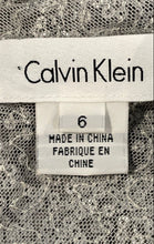 Load image into Gallery viewer, Calvin Klein Womens Gray Lace Sequin Flutter Sleeve Cowl Neck Blouse Top Size 6
