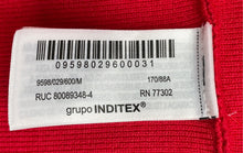 Load image into Gallery viewer, Zara Womens Red Sleeveless Crew Neck Peplum Hem Stretch Mini Dress Size M