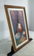Load image into Gallery viewer, R. Phillips Signed Southwestern Pottery & Beads Framed Canvas Painting