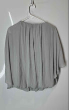 Load image into Gallery viewer, Alfani Womens Gray Pleated Dolman Sleeve Pullover Blouse Top Size Medium