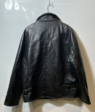 Load image into Gallery viewer, Collection CA Mens Black Leather Long Sleeve Front Full-Zip Jacket No Size